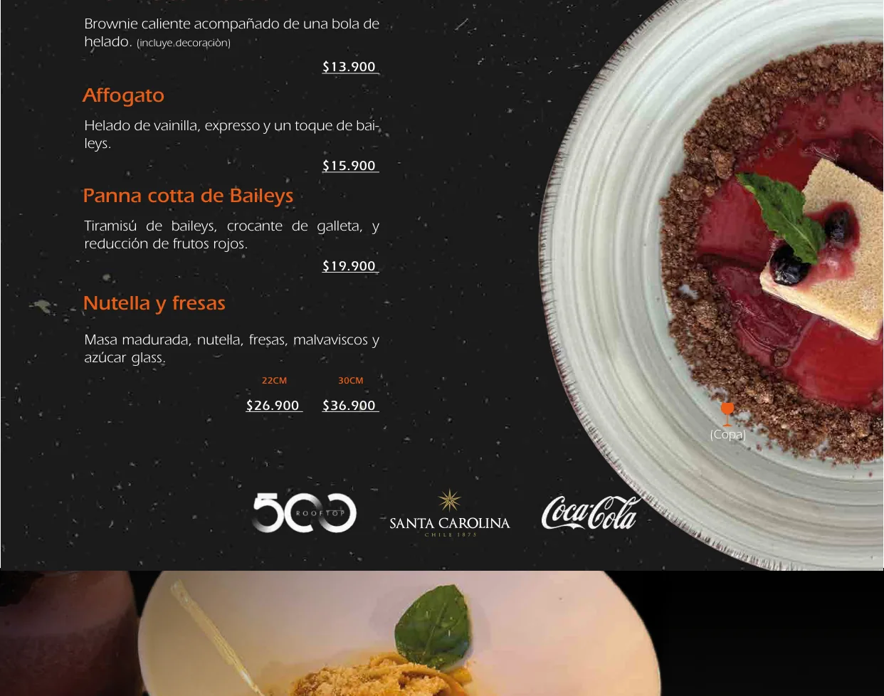 Menú 500 Rooftop, sección 19